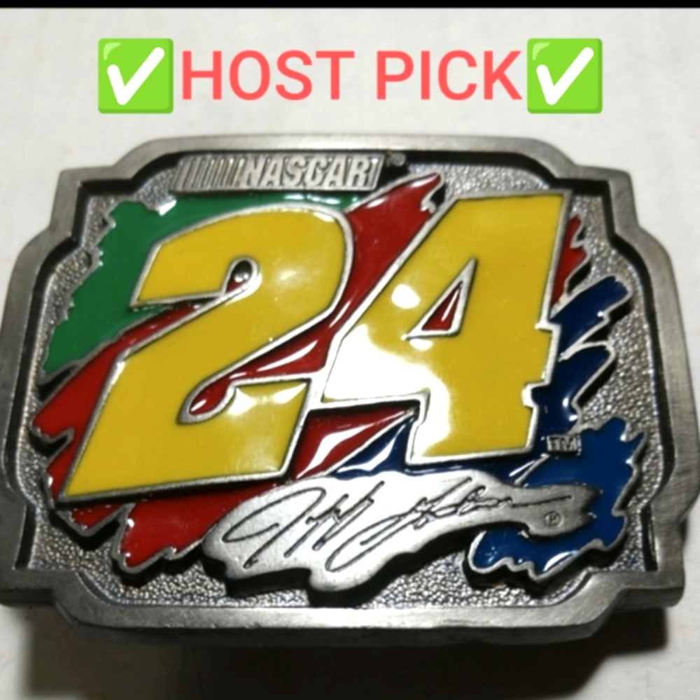 JEFF GORDON 🏁America's NASCAR Legends #24 Solid Fine Pewter Belt BUCKLE